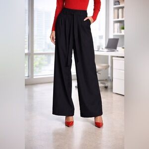 HARLOW & GRAHAM WIDE LEG DRESS PANTS